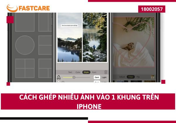 cách ghép nhiều ảnh vào 1 khung trên iphone