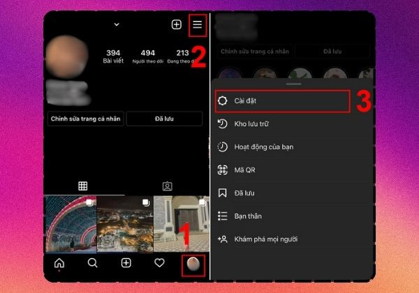 cách khôi phục ảnh đã xóa vĩnh viễn trên Instagram bước 1