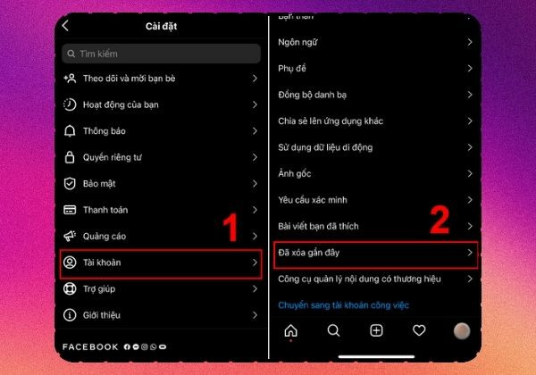 cách khôi phục ảnh đã xóa vĩnh viễn trên Instagram bước 2