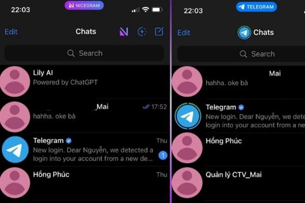 Cách mở chặn nhóm chat trên Telegram bằng app Nicegram bước 3