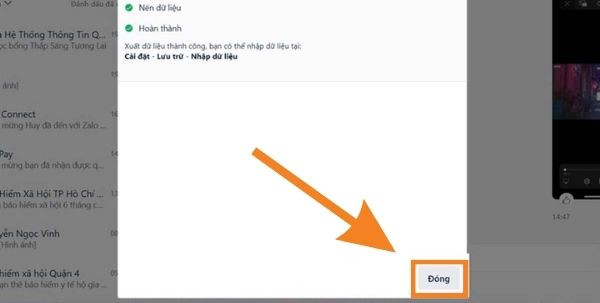 Cách sao lưu tin nhắn Zalo trên máy tính bước 4