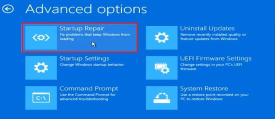 Cách 6: Sử dụng Windows Recovery Environment (WinRE)
