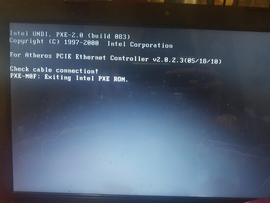 cách sửa lỗi Exiting PXE Boot ROM