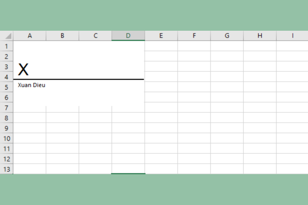 Cách tạo chữ ký điện tử trên file Excel bước 3.2