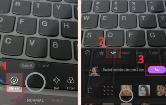 cách tạo filter trên TikTok kiếm tiền bằng app B612 bước 1