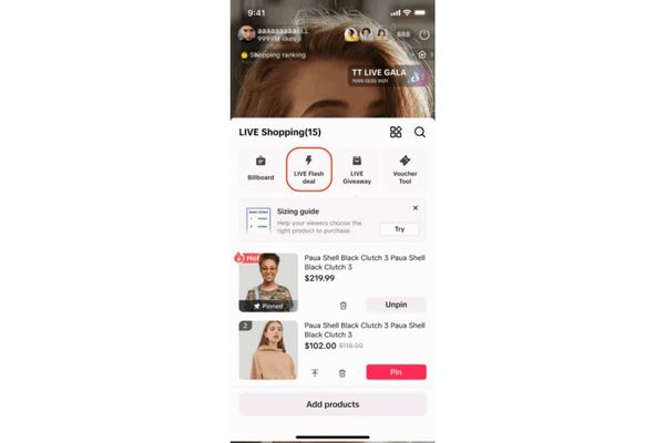 Cách tạo ưu đãi chớp nhoáng Tiktok trong Live