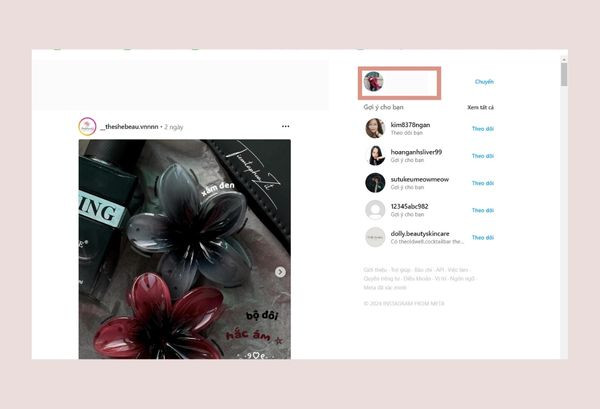 Cách tắt mục hiển thị gợi ý trên Instagram&nbsp;bước 1