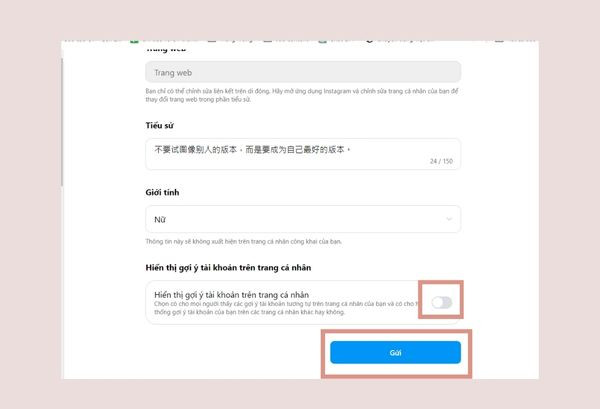 Cách tắt mục hiển thị gợi ý trên Instagram&nbsp;bước 3