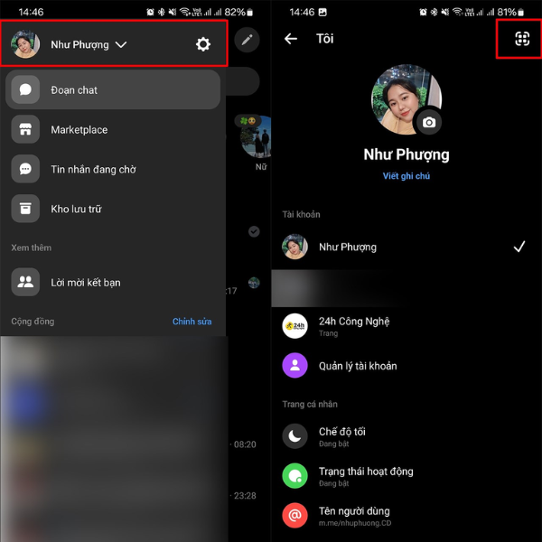 cách thêm bạn bằng QR Messenger bước 2 cách thêm bạn bằng QR Messenger bước 2