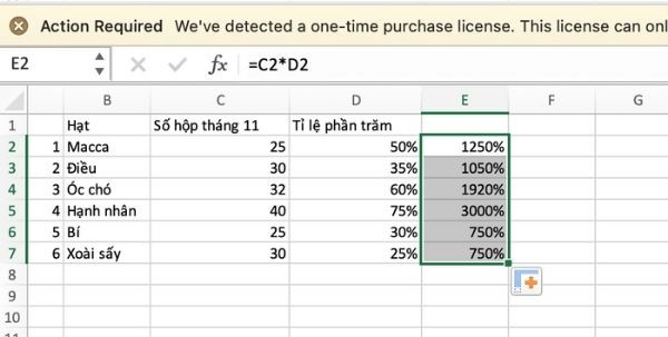 Cách tính giá trị khi biết tỷ lệ phần trăm bước 2