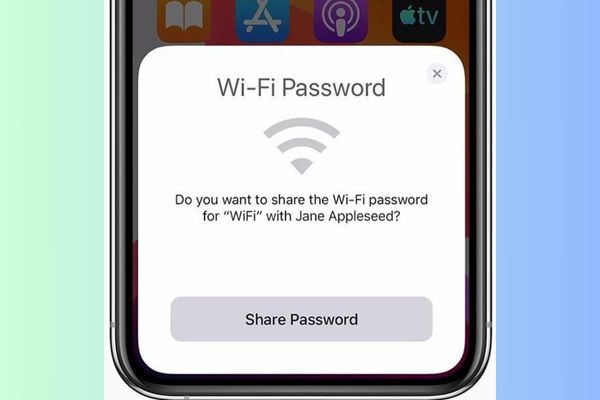 Cách xem mật khẩu Wi-Fi trên iPhone bằng tính năng Chia sẻ bước 2