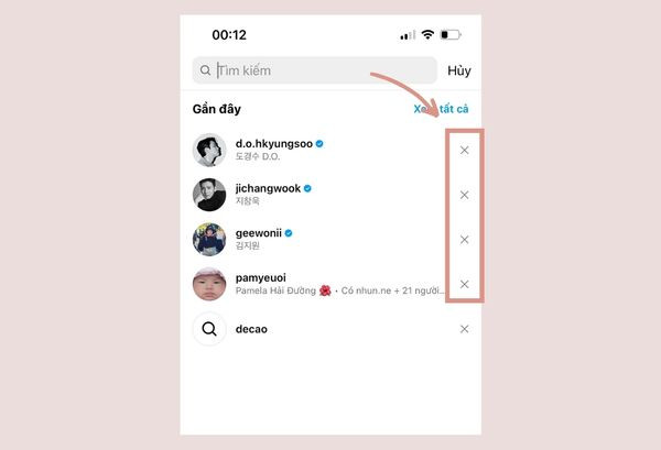 Cách xóa gợi ý tìm kiếm trên Instagram trên điện thoại bước 3