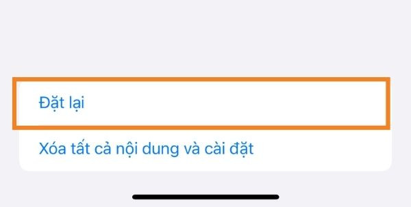 Cài đặt lại điện thoại bước 3