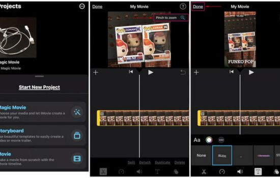 Cắt  các thanh đen trên Video Tiktok Imovie