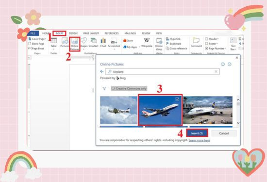 Chèn ảnh online vào Word