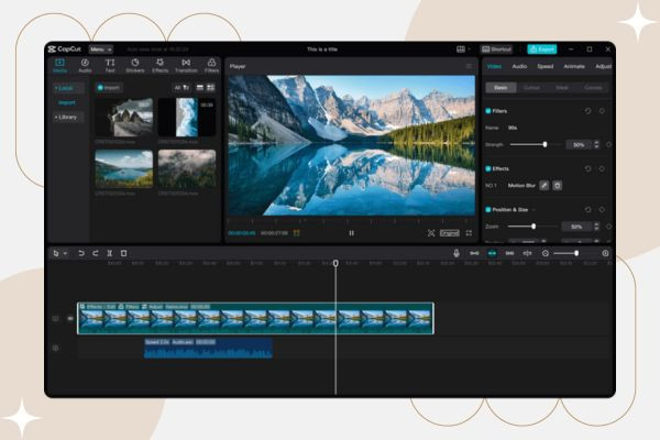 Chỉnh video bằng Capcut