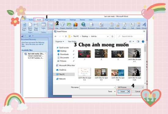 Chèn hình ảnh có sẵn trên máy vào Word