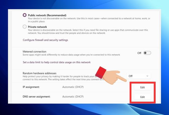 Cài đặt lại địa chỉ IP trên máy tính B3