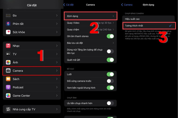 chuyển file HEIC sang JPG trên iPhone mặc định