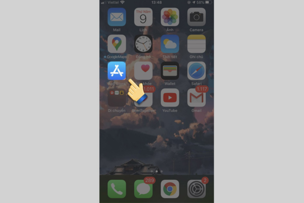 chuyển vùng Appstore trực tiếp bước 1 chuyển vùng Appstore trực tiếp bước 1
