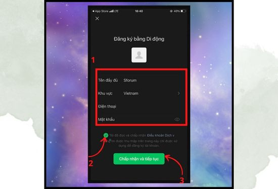Đăng ký Wechat bằng cách sử dụng số điện thoại bước 3