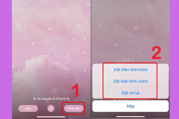 Đặt hình nền iPhone trong Cài đặt bước 4