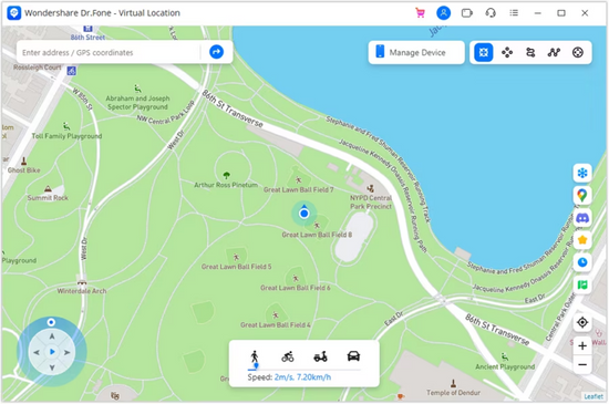 Đổi vị trí GPS trên iPhone với Dr.Fone - Virtual Location bước 3