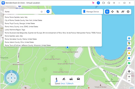 Đổi vị trí GPS trên iPhone với Dr.Fone - Virtual Location bước 4