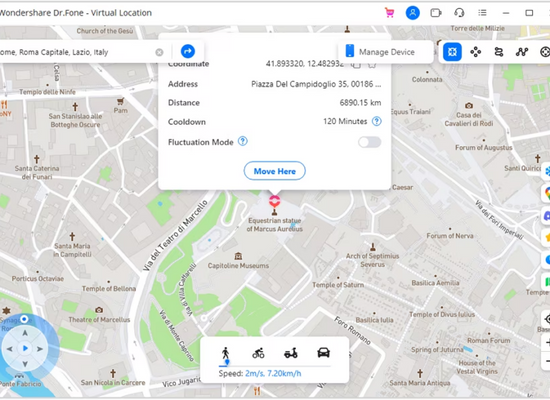 Đổi vị trí GPS trên iPhone với Dr.Fone - Virtual Location bước 5