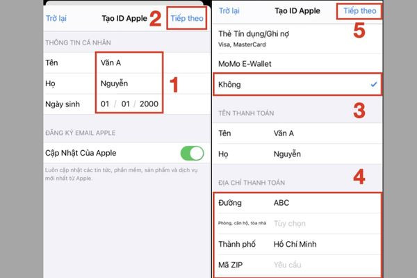Hướng dẫn cách tạo ID Apple trên iPhone, iPad bước 3 Hướng dẫn cách tạo ID Apple trên iPhone, iPad bước 3