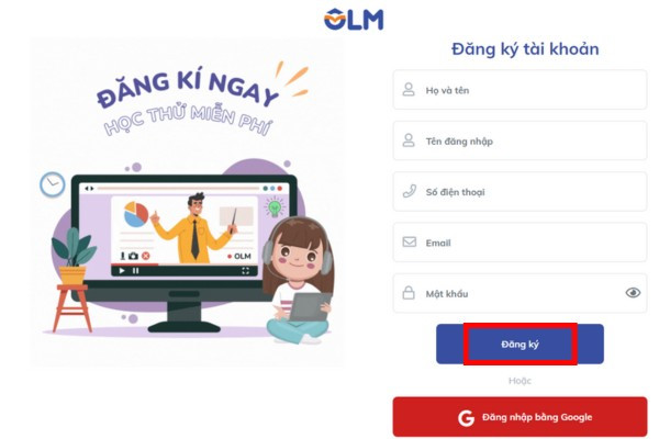 Hướng dẫn cách đăng ký cho học sinh B4
