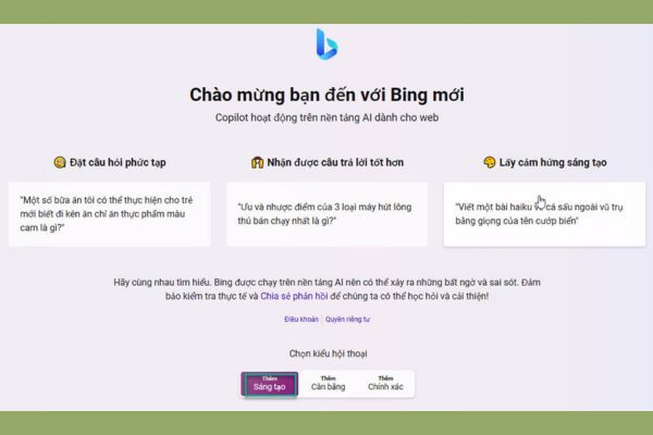 Hướng dẫn tạo ảnh AI bằng Bing AI bước 2