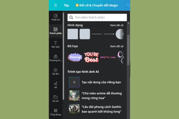 Hướng dẫn tạo ảnh AI từ ảnh thật free bằng Canva bước 2