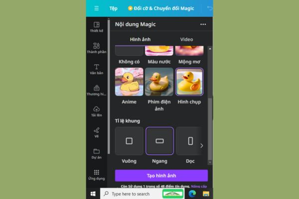 Hướng dẫn tạo ảnh AI từ ảnh thật free bằng Canva bước 3