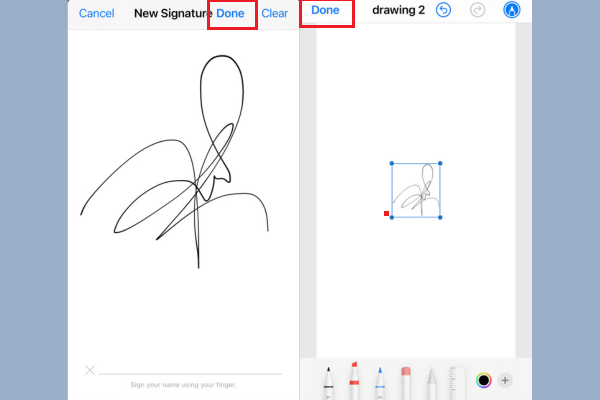 Hướng dẫn tạo chữ ký điện tử trên iPhone bước 3