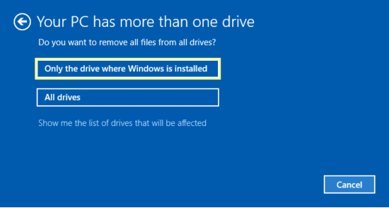 Cài đặt lại Windows bước 2