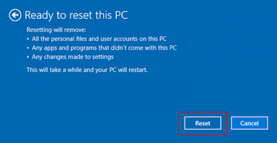 Cài đặt lại Windows bước 4