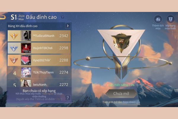 Khi nào Reset Rank Liên Quân
