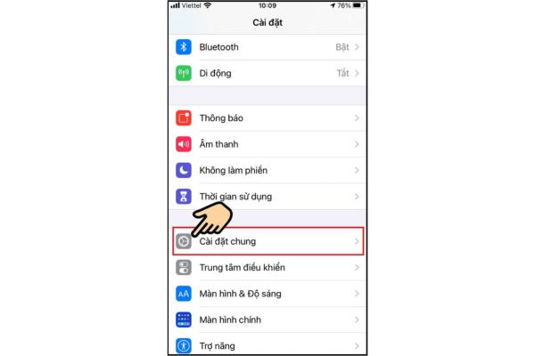Khôi phục phần cài đặt gốc cho iPhone bước 1