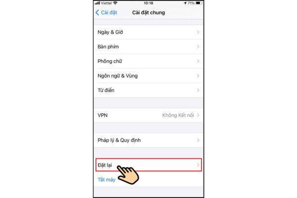 Khôi phục phần cài đặt gốc cho iPhone bước 2-1