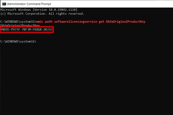 Lấy Key Windows bản quyền Win 7 bước 4