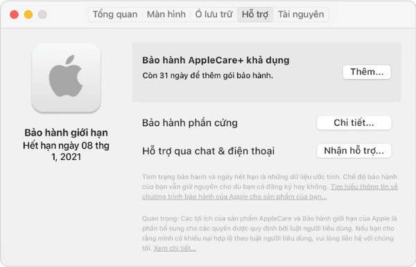 Liên hệ với Hỗ trợ Apple