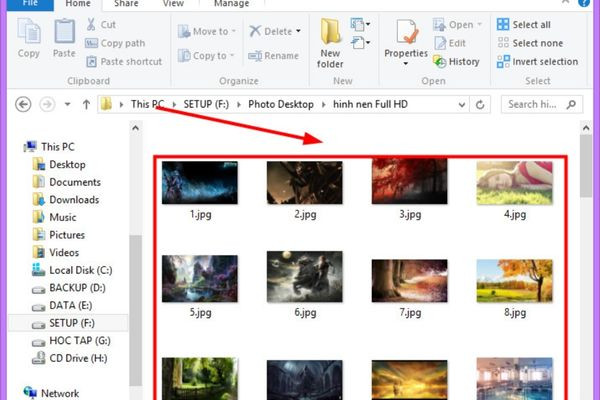 Lợi ích của việc xem trước hình ảnh trong folder