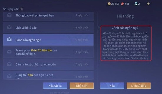 Nguyên nhân người chơi bị cấm chat trong Liên Quân