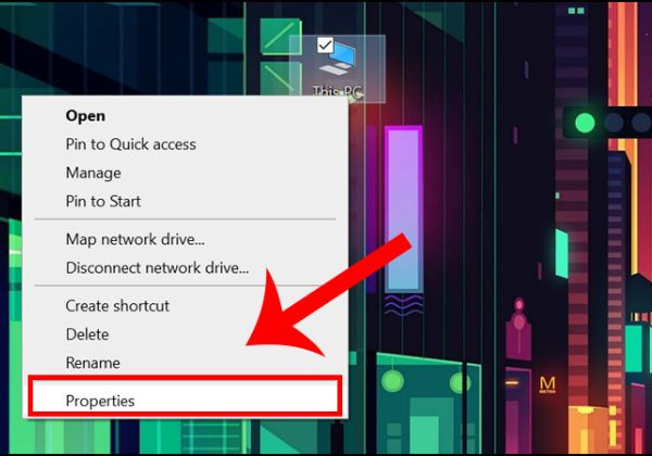 Kiểm tra dung lượng RAM qua Computer Properties B1