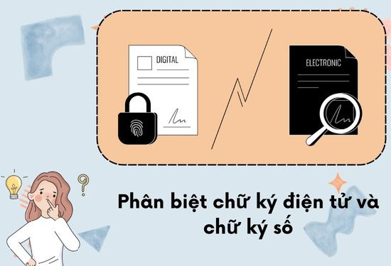 phân biệt chữ ký điện tử và chữ ký số