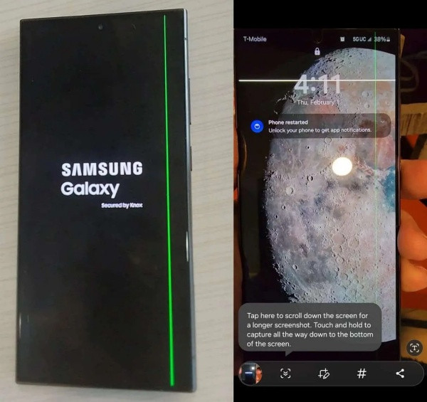 Samsung S24 Ultra bị sọc màn hình