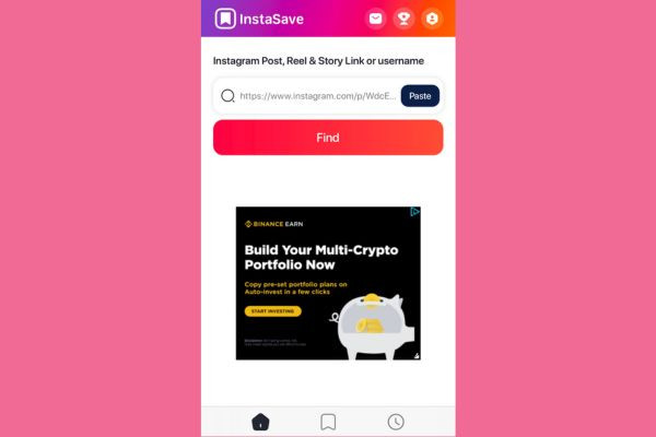 Sử dụng app InstaSave bước 3
