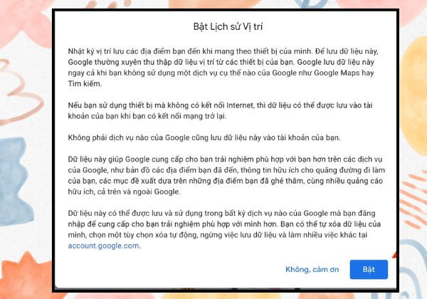 Kiểm tra lại lịch sử vị trí Google B3