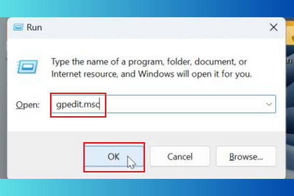 Sử dụng Local Group Policy Editor bước 1